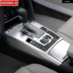 アウディ ステンレス センターコンソールギアシフトフレーム装飾カバー トリム A6 C6 2005-2011 LHD カースタイリングインテリア カスタム
