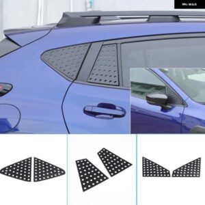 スバル CROSSTREK 2024 合金黒バックミラー サイドトライアングルリアサイドウィンドウ ガラス プレートカーアクセサリー カスタムパ