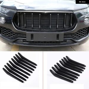 マセラティ 2016-2021 レヴァンテ ABS カーボンカースタイリングフロントグリル トリム ストリップ車 外装 トリム アクセサリー 8 点