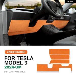 テスラ イタリアトップスエードインパネトリム ステッカー モデル 3 ハイランド 2024 以降の装飾インテリア アクセサリー カスタムパーツ
