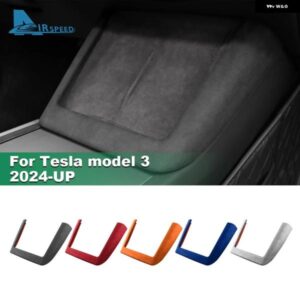 テスラ イタリアトップスエード モデル 3 ハイランド 2024-UP 中央制御ワイヤレス充電フレームカバー トリム カーアクセサリー カスタムパ