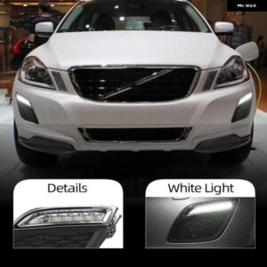 ボルボ 車 LED DRL デイタイム ランニングライト XC60 2011 2012 2013 フロントバンパー フォグランプ FOGLIGHT 調光スタイルリレー カスタ