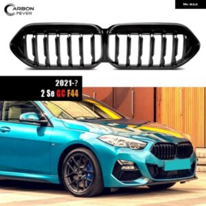 BMW F44 レーシンググリル グロスブラック ABS フロントバンパー キドニーグリル 2シリーズ 2021-グランクーペGC用交換タイプフロントグリル