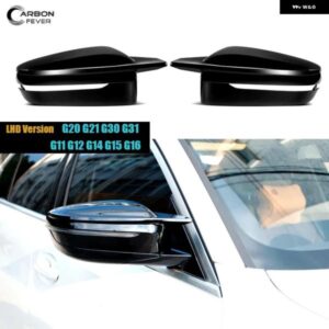 BMW 2個 LHD ABS グロスブラックレビューミラー カバー キャップ 3 4 5 7 8シリーズ G20 G21 G22 G23 G30 G31 G11 G12 G14 G15 G16 カスタ