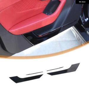 ジャガー F-TYPE 2013+ PVC ブラックドアアンチキックパネル 装飾ステッカー 車内アクセサリー 4個 カスタムパーツ アクセサリー