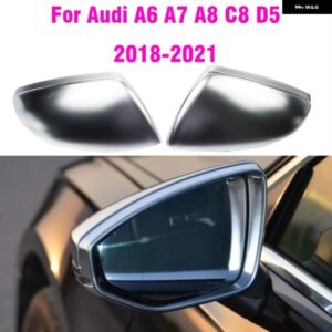 アウディ LHD バックミラー カバー キャップ A6 C8 A7 A8 D5 2018 2019 マット自動サイドミラー カバー 交換 カスタムパーツ アクセサリー