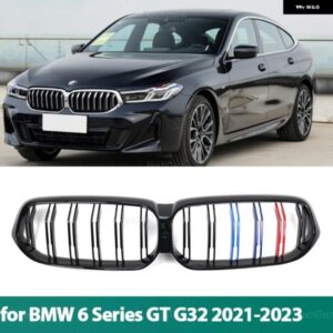 BMW フロントバンパー M カラー/グリル ブラックグリル ABS G32 6GT 6シリーズグランツーリスモフェイスリフト 2020-23 カスタムパーツ ア