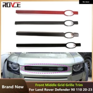 ランドローバー ABS フロントグリル 装飾トリム ステッカー ディフェンダー 90 110 2020-2023 自動車アクセサリー カスタムパーツ アクセサ