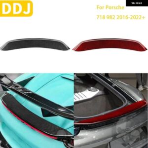 ポルシェ ボクスター ケイマン 718 982 2016-2022 テールピーストリム ステッカー カーボンインテリア カーアクセサリー LHD R