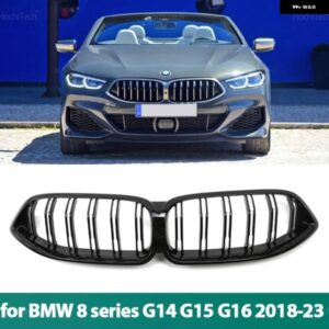 BMW 8シリーズ G14 G15 G16 2019-22 M カラー/グロスブラック交換用ダブルスラットブラックグリル カスタムパーツ アクセサリー 交換用部品