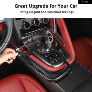 ジャガー F-TYPE 2013-2024 ABS カーボンセンターコンソールギアシフトコントロールフレームギアシフトパネル カバー カーアクセサ