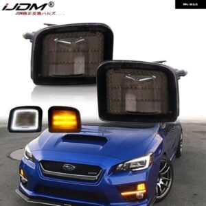 スバル スイッチバック アンバー イエロー LED フロント ターン シグナル ランプ WRX WRX STI デイタイム ランニングライト の