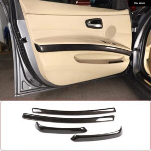 BMW ABS カーボン車内ドアアームレスト サイド装飾ストリップトリム カバー 3シリーズ E90 2005-2012 カーアクセサリー カスタムパーツ ア