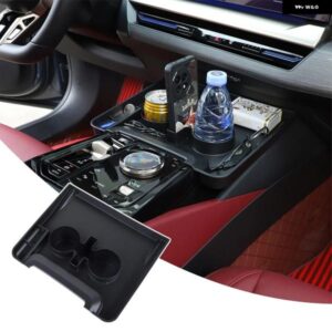 BMW 5シリーズ G60 2024 2025 ABS ブラックカーセンターコンソールティーカップホルダー 収納 ボックス多機能 トレイカーアクセサリー カス