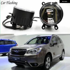 スバル 3-IN-1 機能 自動 LED DRL デイタイム ランニングライト カープロジェクターフォグランプ 黄色信号 フォレスター 2013