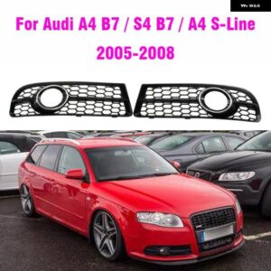 アウディ ハニカムオープンメッシュフォグライト グリル クローム A4 B7 SラインS4 2005-2008 8E0807681F 8E0807682F カスタムパーツ アク