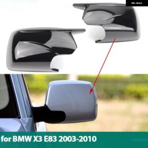 BMW X3 X 3 E83 2003-2010 カーボン ブライト ブラック バックミラー キャップ ウイングサイドミラー カバー ツール付き カスタムパーツ ア
