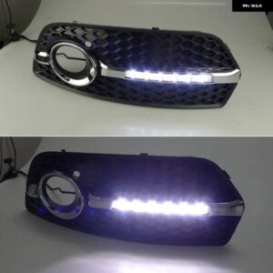 アウディ カー点滅 1ペア DRL Q5 2010-13 DRL デイタイム ランニングライト デイライト 車 LED フォグヘッドランプ カバー カスタムパーツ