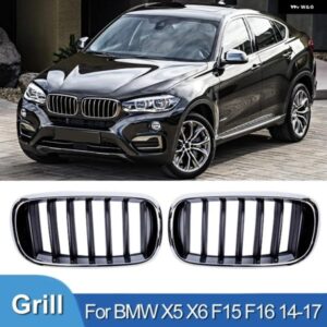 BMW PULLECO クローム車フロントキドニーグリル レーシンググリル グリル 電気メッキ X5 F15 X6 F16 X5M F85 X6M F86 14-17 自動車 カスタ