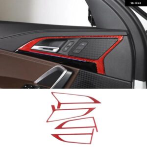 BMW X1 IX1 U10 U11 2023-2024 ドアインナーハンドルフレームステッカー トリム ソフトカーボンインテリア アクセサリー カスタムパーツ ア