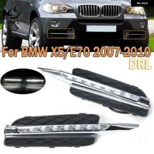 BMW 8LED DRL 昼光デイタイム ランニングライト 防水 ヘッドランプ アセンブリライト カバー X5 E70 2007 2008 2009 2010 カスタムパーツ