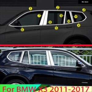 BMW X3 2011-2017 カーアクセサリーボディスタイリングスティックステンレス ウィンドウ ガーニッシュウィンドウ ストリップトリム カスタ