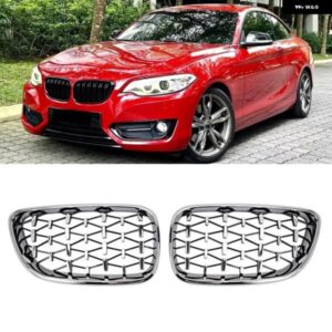 BMW ダイヤモンド車フロントキドニーグリル レーシンググリル グロスブラックグリル 2シリーズ F22 F23 F87 M2 14-19 アクセサリー カスタ