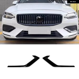 ボルボ S60 黒ミディアムメッシュ装飾フロントフォグランプ 黒装飾ステッカー カーアクセサリー カスタムパーツ アクセサリー 交換用部品