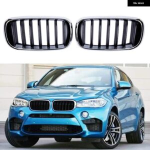 BMW X5 F15 X6 F16 X5M F85 X6M F86 クロームフロントキドニーグリル レーシンググリル 電気メッキグリル 14-18 自動車アクセサリー カスタ