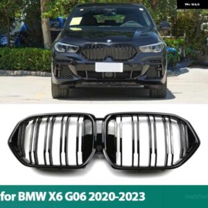 BMW LOOK 車 M カラー/グロスブラック グリル フロントキドニー光沢 2 ライン ダブル スラット X6 G06 2020-23 カスタムパーツ アクセサリ
