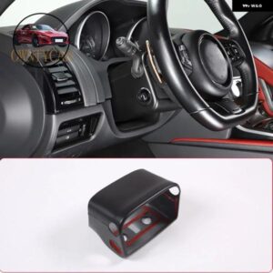 ジャガー F-TYPE 2013-2024 ABS マットブラックステアリングホイール ステアリングコラムベースカバー 装飾ステッカー カーアクセ