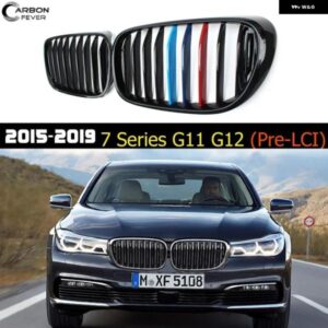 BMW G11 G12 フロントバンパー グリル キドニーグリッドメッシュ 7シリーズセダン 730I 740I 750I 2016 - 2019 PRE-LCI 交換用 ABS グリル