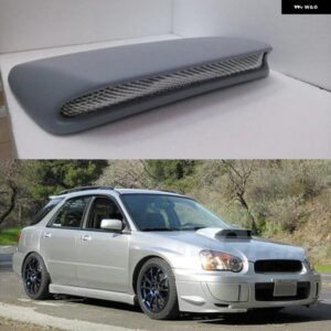スバル インプレッサ 8TH 2004-2005 フロントエンジン エアフードボンネットスクープベントカバー リアル未塗装プライマー FRP ル