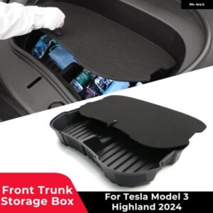 テスラ フロントトランク 収納 ボックスフランクオーガナイザー貨物トレイ モデル 3 ハイランド 2024 収納 コンテナ防水 カスタムパーツ ア