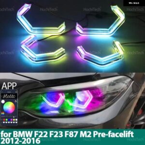 BMW 2シリーズ F22 F23 F87 M2 フェイスリフト前 2012-2016 シーケンシャル APP リモコン マルチカラー モード エンジェル アイズ リング L