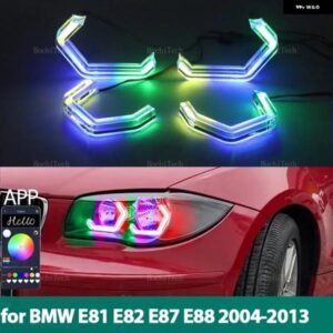 BMW 1シリーズ E81 E82 E87 E88 2004-2013 RGB マルチカラーライト リング APP 制御ウインカー点滅 DRL LED エンジェルアイキット カスタム