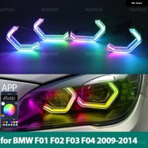 BMW 7シリーズ F01 F02 F03 F04 2009-2015 ダイナミック LED リングエンジェルアイズ 電話 APP 制御リモートウインカー点滅リング カスタム