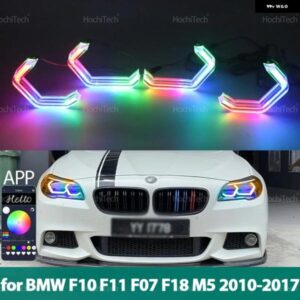 BMW 5シリーズ F10 F11 F07 F18 2010-2017 ダイナミック M4 スタイル RGB ライト リング アプリ制御 DRL LED エンジェルアイキット ウインカ