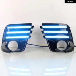 スバル 車 LED DRL デイライト フォレスター 2022 2023 2024 黄色ウィンカーデイランニングドライビングランプ フォグランプ