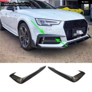 アウディ S4 B9 SLINE カーボンフロントバンパー スプリッターエプロンフラップ S4 SLINE 2017 2019 カスタムパーツ アクセサリー 交換用部