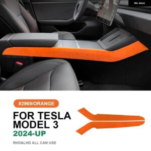 テスラ イタリアトップスエードセンターコンソールサイドストリップトリム ステッカー モデル 3 ハイランド 2024 以降の装飾インテリア アク