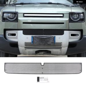 ランドローバー 2020-2023 ディフェンダー 90 110 ステンレス 黒フロントグリル 防虫ネットスクリーニング車 外装 アクセサリー カスタムパ