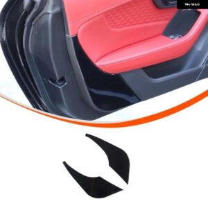 ジャガー F-TYPE 2013+ PVC ブラック車内ドアパネル 装飾ステッカー 車内アクセサリー 2個 カスタムパーツ アクセサリー 交換用部