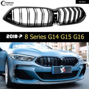 BMW グロスブラックキドニーグリル 8シリーズ G14 カブリオレ G15 クーペ G16 4 ドア グラン クーペ 2018+ フロント バンパー ABS レーシン