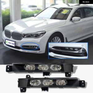 BMW LED デイタイム ランニングライト カーアクセサリー 7シリーズ G11 G12 2016-19 フロントフォグランプ DRL バンパー ライト カスタムパ