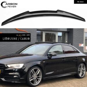アウディ 3*3 カーボンリアトランクスポイラー ダックビルカーウィング A3 8V セダンクーペ 2013 - 2019 適合 カスタムパーツ アクセサリー