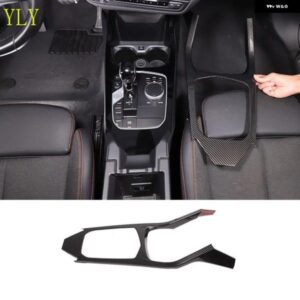 BMW 1 2シリーズ F40 F44 2020-2024 ABS カーボン中央制御ギアシフトパネル カバー ステッカー インテリア アクセサリー カスタムパーツ ア