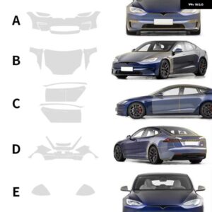 テスラ 8.5MIL TPU 車バンパー ペイントフィルム モデル S 2021-24 プレスクラッチ耐性クリアブラ PPF デカールキット カス