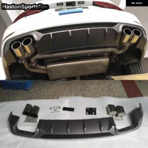 アウディ A3 S3 PP リアバンパー リップディフューザー リア排気スポイラー A3 S3 SLINE 2017-2019 カースタイリング カスタムパーツ アク