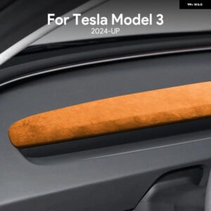テスラ イタリアトップスエードセンターコンソールダッシュボードパネル トリム カバー モデル 3 ハイランド 2024-アップカーインテリア ア